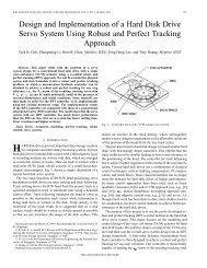 Design and implementation of a hard disk drive servo ... - CiteSeerX