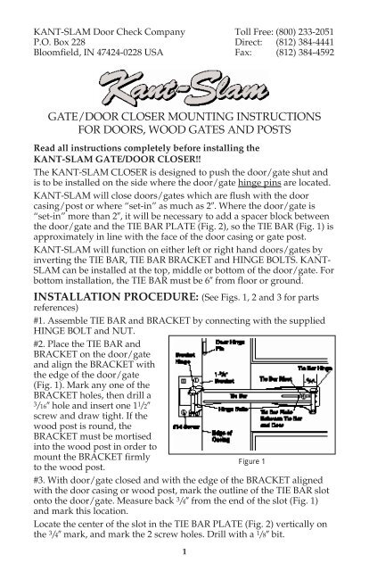 Gate Door Closer Mounting Instructions For Doors Wood Gates