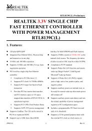 RealTek Datasheet