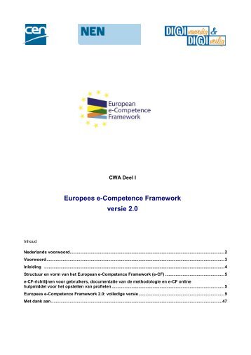 Nederlands - European e-Competence Framework
