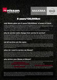 only Nissan gives you 6 years/120,000kms* of peace of mind ... - AHG