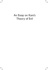 An Essay on Kant's Theory of Evil