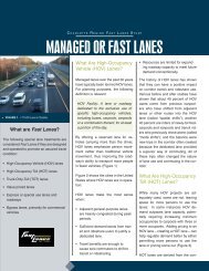 MANAGED OR FAST LANES - Charlotte-Mecklenburg County