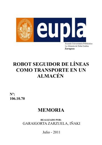 robot seguidor de lÃ­neas como transporte en un ... - Iearobotics