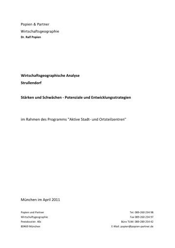 Wirtschaftsgeographische Analyse Strullendorf StÃ¤rken und ...