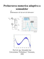 Prelucrarea numerica adaptiva a semnalelor Ãndrumator de lucrari ...