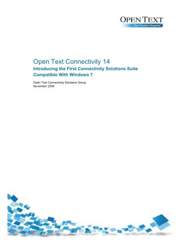 Open Text Connectivity 14