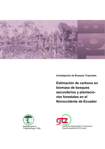 EstimaciÃƒÂ³n de carbono en biomasa de bosques secundarios y ... - Gtz