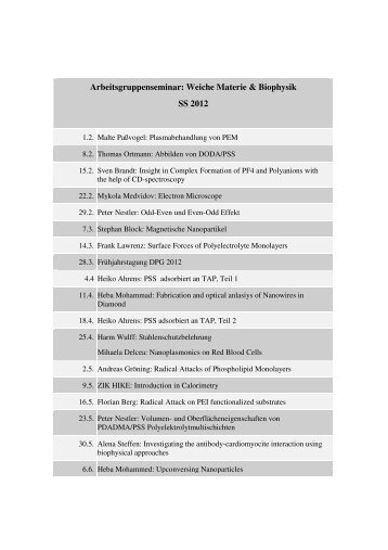Liste der Vorträge im laufenden Semester - Homepage Angewandte ...