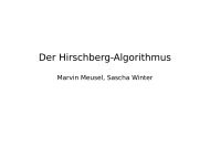 Der Hirschberg-Algorithmus