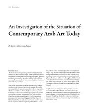 An Investigation Of The Situation Of Contemporary Arab Art Today