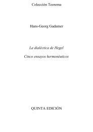 GADAMER, La dialÃ©ctica de Hegel