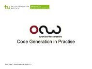 Code Generation in Practise