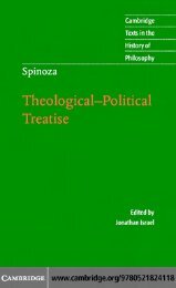 BENEDICT DE SPINOZA: Theological-Political Treatise