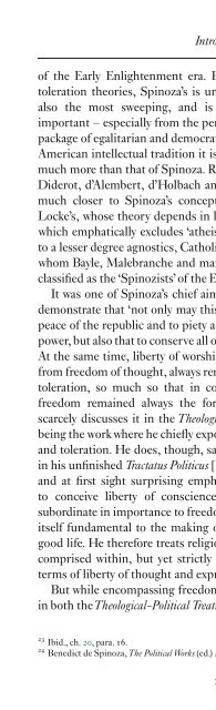 BENEDICT DE SPINOZA: Theological-Political Treatise