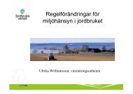 Regelförändringar för miljöhänsyn i jordbruket