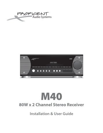 m40 manual - Proficient Audio Systems