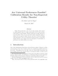 Calibration Results for Non-Expected Utility Theories - University of ...