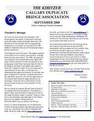 2008-09 - Home of Calgary Duplicate Bridge Association