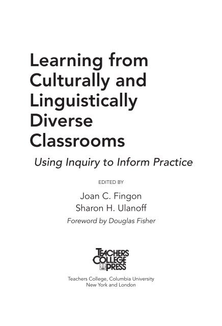 Learning from Culturally and Linguistically Diverse Classrooms