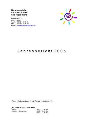 Jahresbericht 2005 als pdf zum Download - Erziehungsberatung im ...