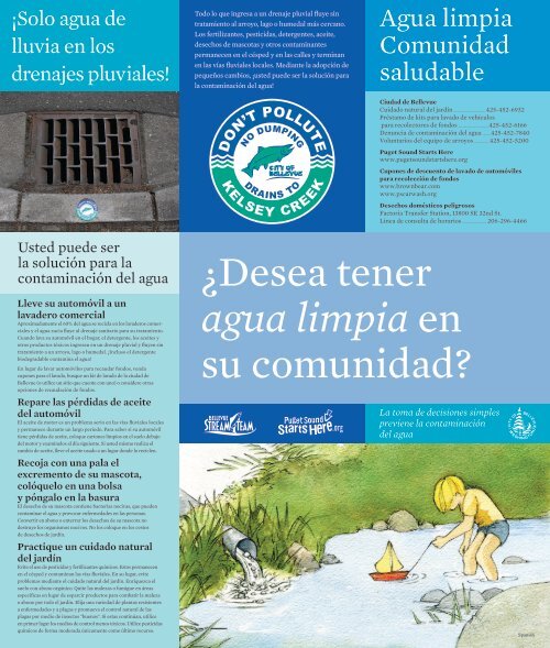 Â¿Desea tener agua limpia en su comunidad? - City of Bellevue