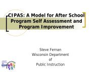 CIPAS: A Model for After School Program Self Assessment and ...