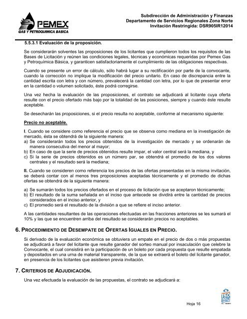 bases de licitación pública nacional - Pemex Gas y Petroquímica ...