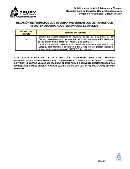 bases de licitación pública nacional - Pemex Gas y Petroquímica ...