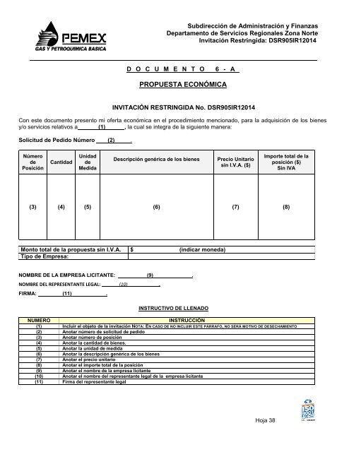 bases de licitación pública nacional - Pemex Gas y Petroquímica ...