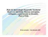 Ruta de Aprendizaje Desarrollo Territorial Rural con ... - Rimisp