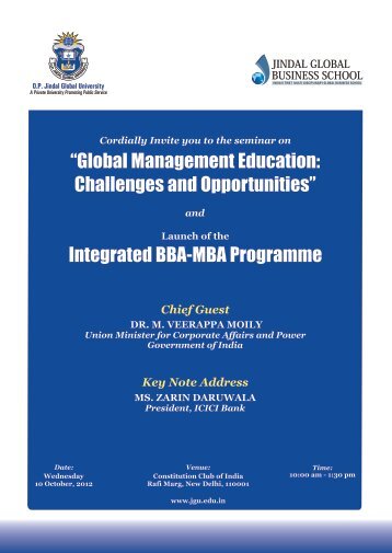 Global Management Education : Challenges and Opportunities