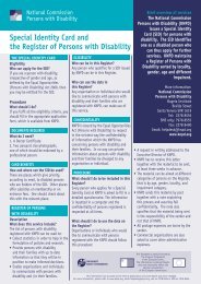 Special Identity Card and the Register of Persons with Disability