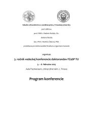 Program konferencie.pdf - Fakulta zdravotnÃ­ctva a sociÃ¡lnej prÃ¡ce