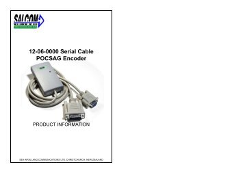 12-06-0000 Serial Cable POCSAG Encoder - Salcom