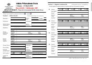 Athlete Whereabouts Form - Australian Sports Anti-Doping Authority