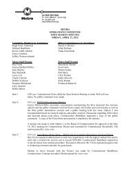 METRO OPERATIONS COMMITTEE OPEN ... - Metro Transit