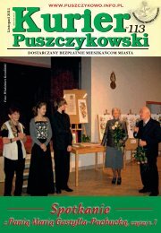 Kurier 113-fonty.indd - Stowarzyszenie Przyjaciół Puszczykowa