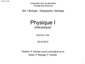 Syllabus (résumé de cours) - IIHE