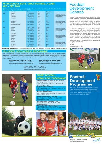 East Renfrewshire Community Flyer - Scottish Football Association