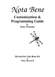 Customization and Programming Guide - Nota Bene