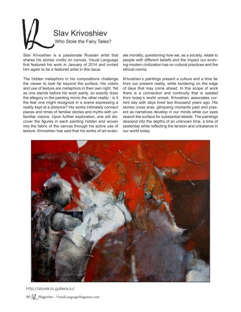 Visual Language Magazine Contemporary Fine Art Vol 4 No 1