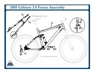 2005 Lithium 3.0 Frame Assembly