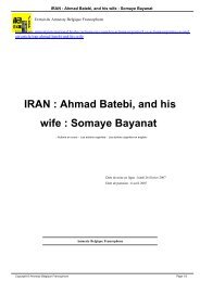 IRAN : Ahmad Batebi, and his wife : Somaye Bayanat - amnesty.be