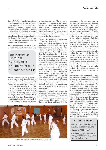 The Official Magazine of ITFNZ Taekwon-Do - International Taekwon ...