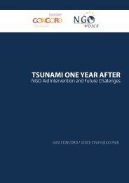 Tsunami one year after, NGO aid intervention and future ... - VOICE