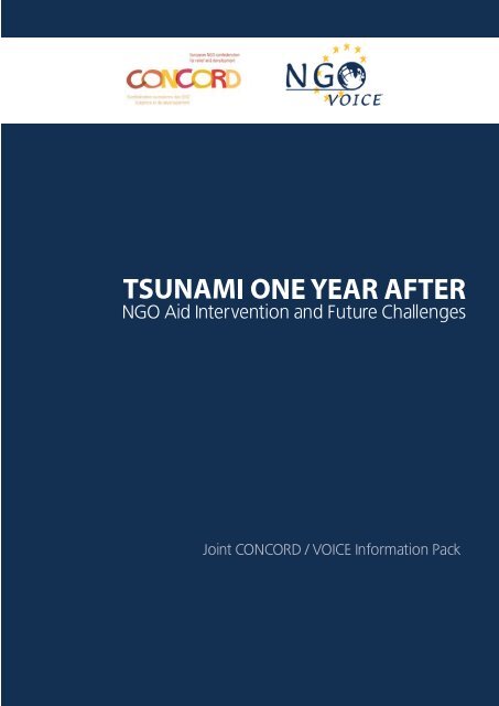 Tsunami one year after, NGO aid intervention and future ... - VOICE