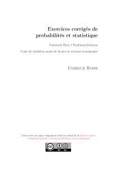 Exercices corrigÃ©s de probabilitÃ©s et statistique - Fabrice Rossi