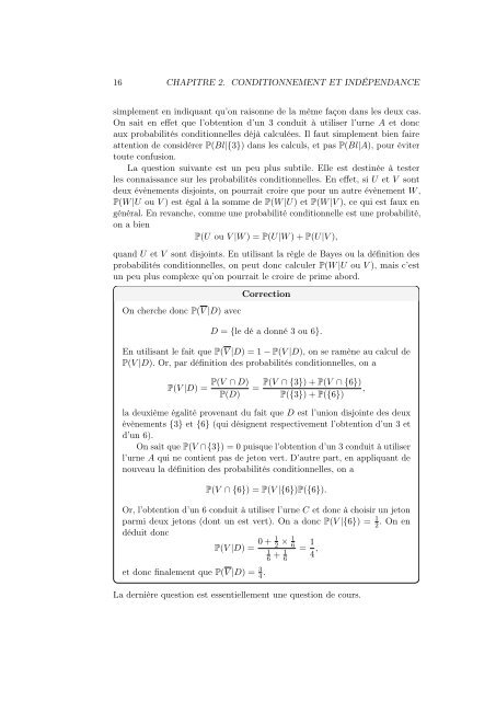 Exercices corrigÃ©s de probabilitÃ©s et statistique - Fabrice Rossi