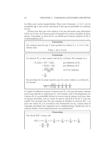 Exercices corrigÃ©s de probabilitÃ©s et statistique - Fabrice Rossi